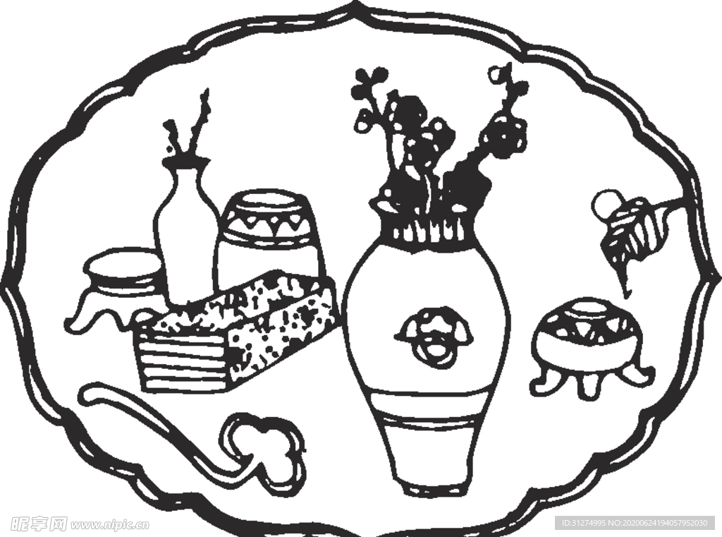 镂空花图案