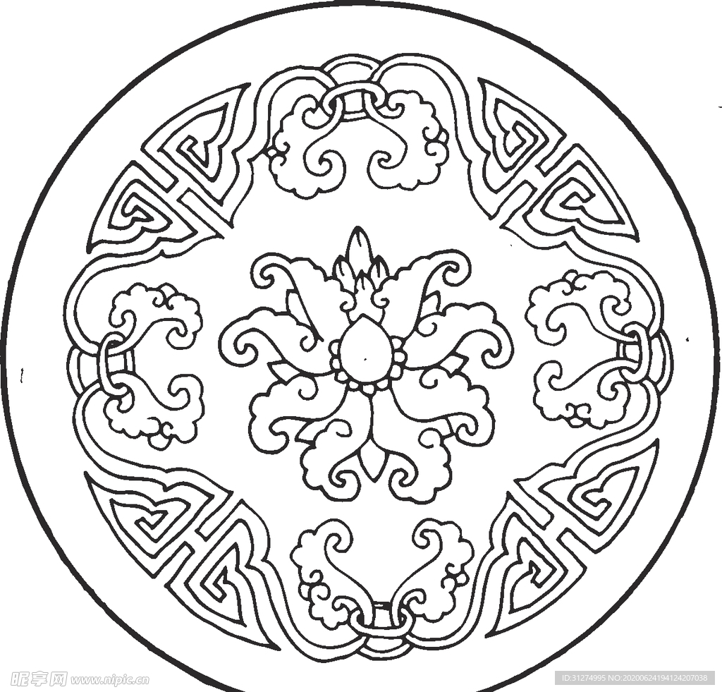 镂空花图案