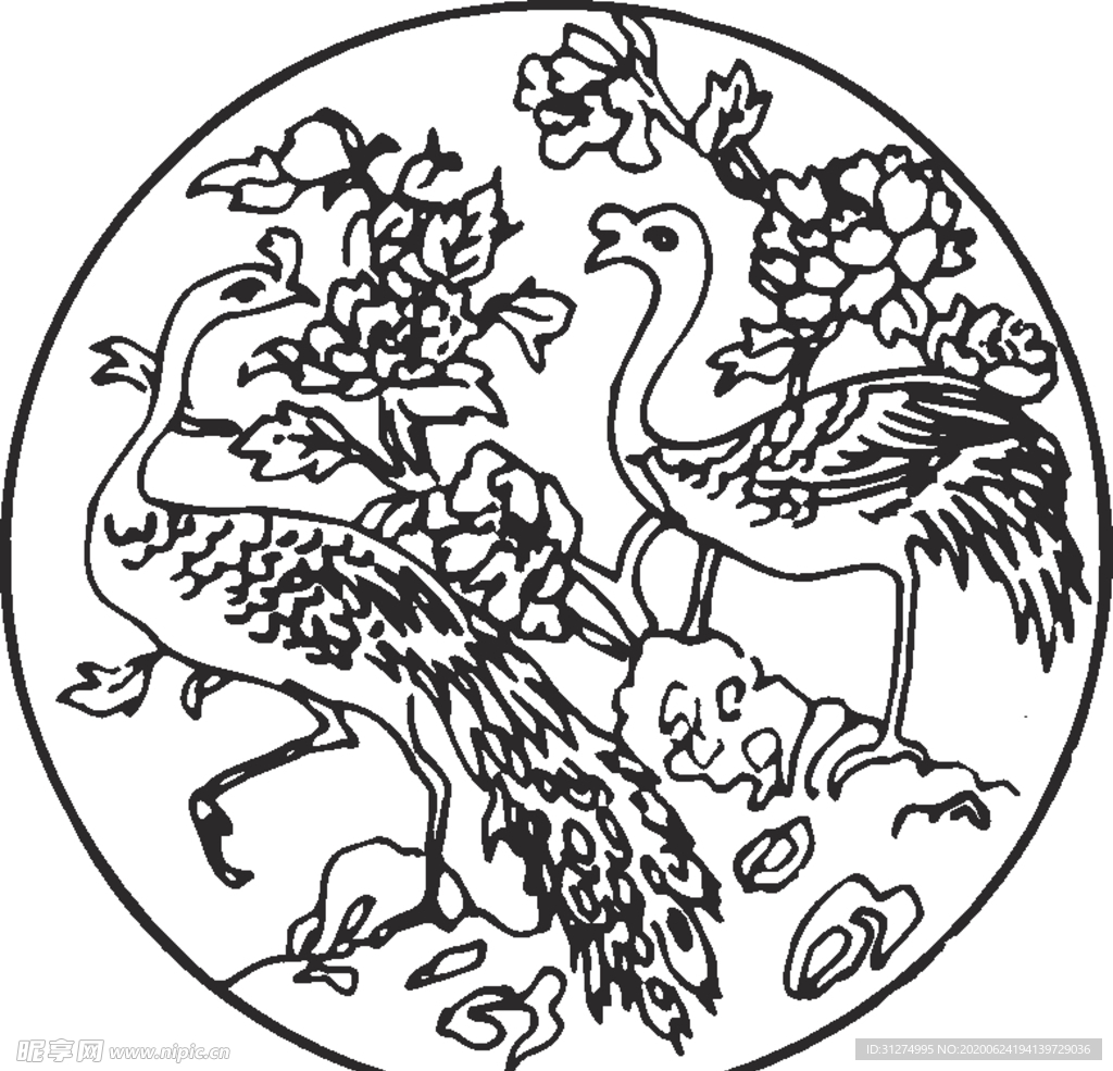 镂空花图案