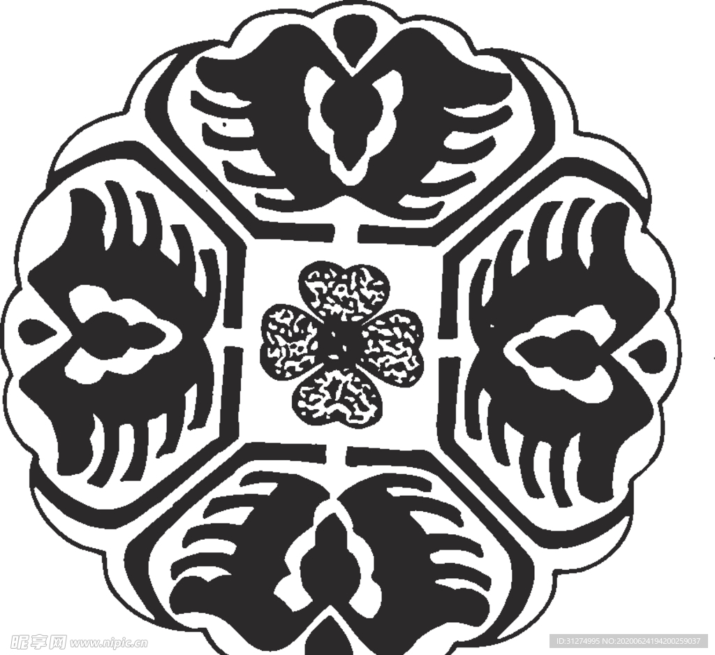 镂空花图案