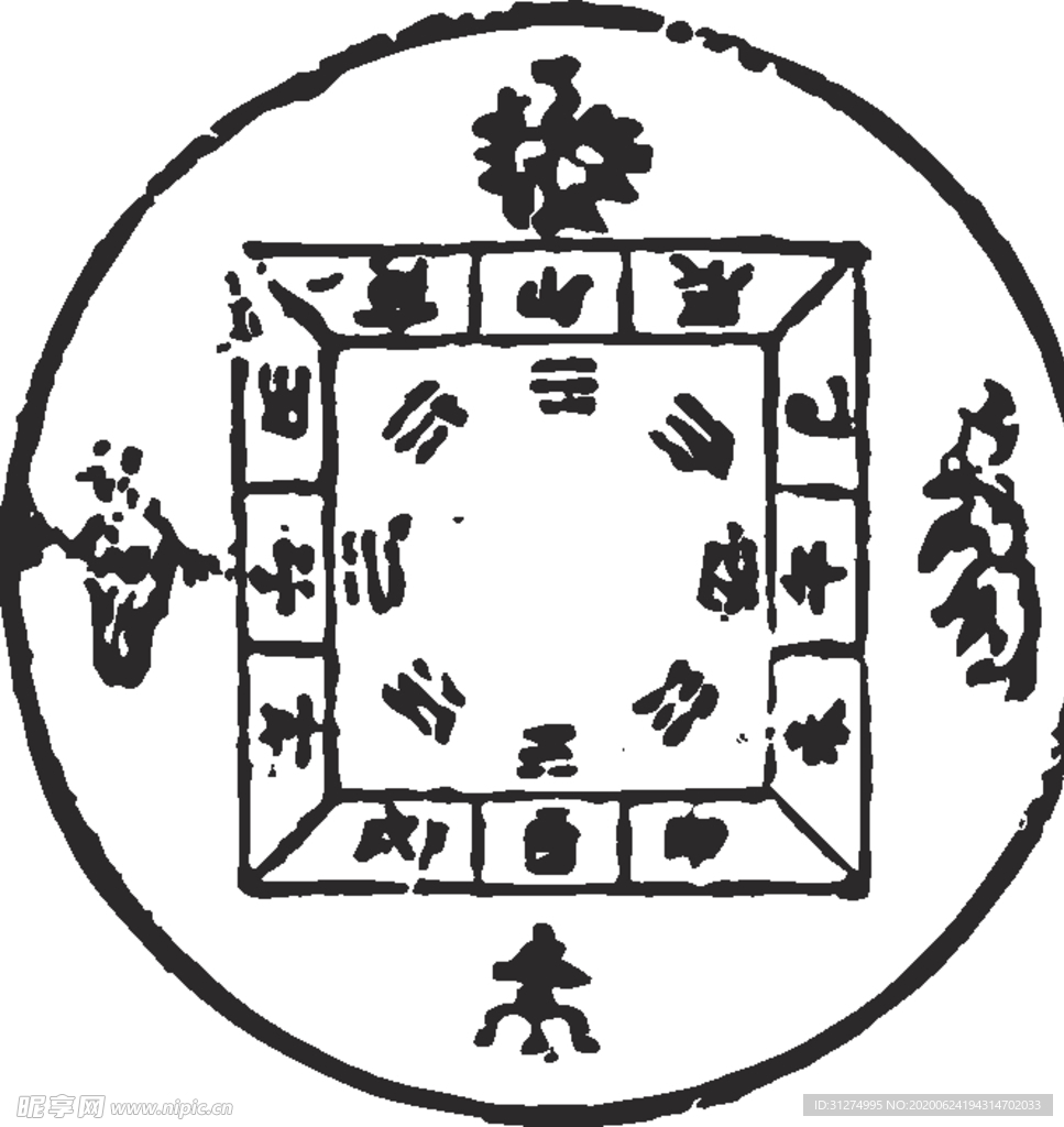 镂空花图案