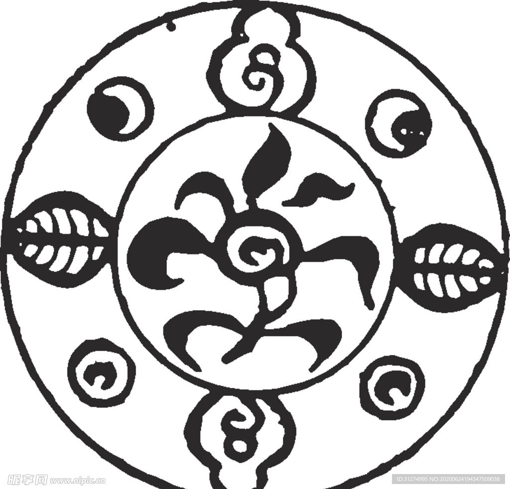 镂空花图案