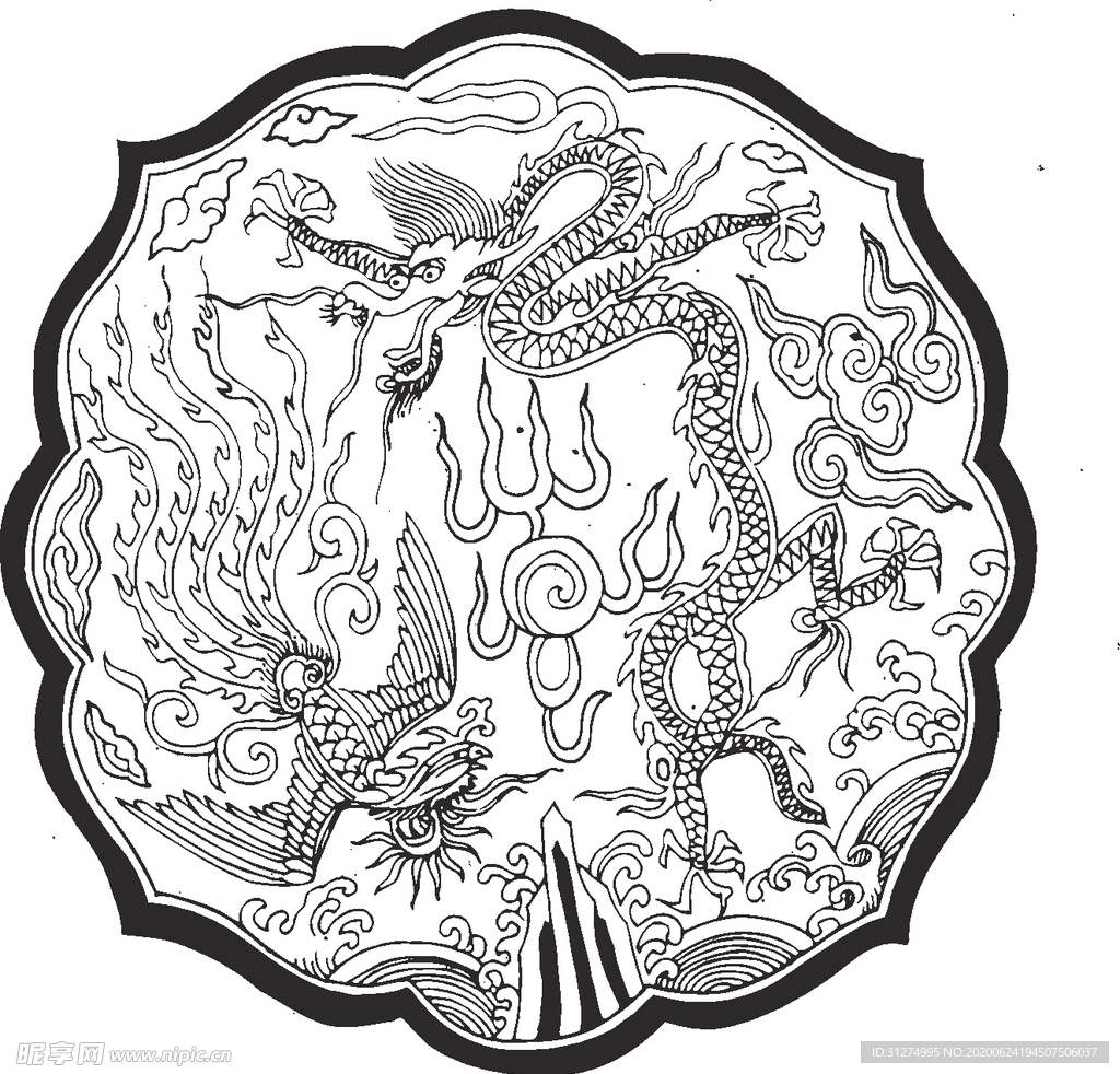 镂空花图案