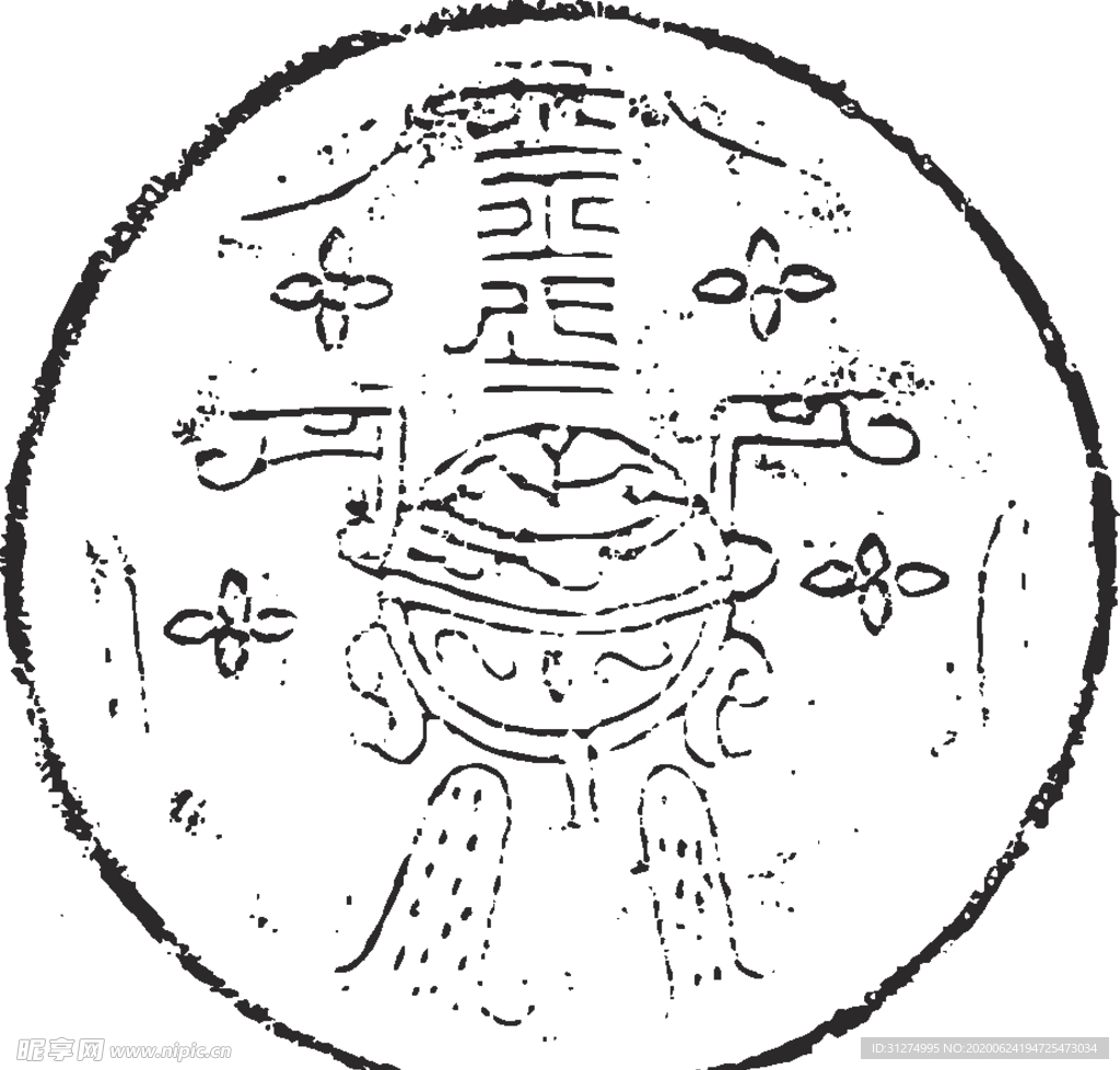 镂空花图案