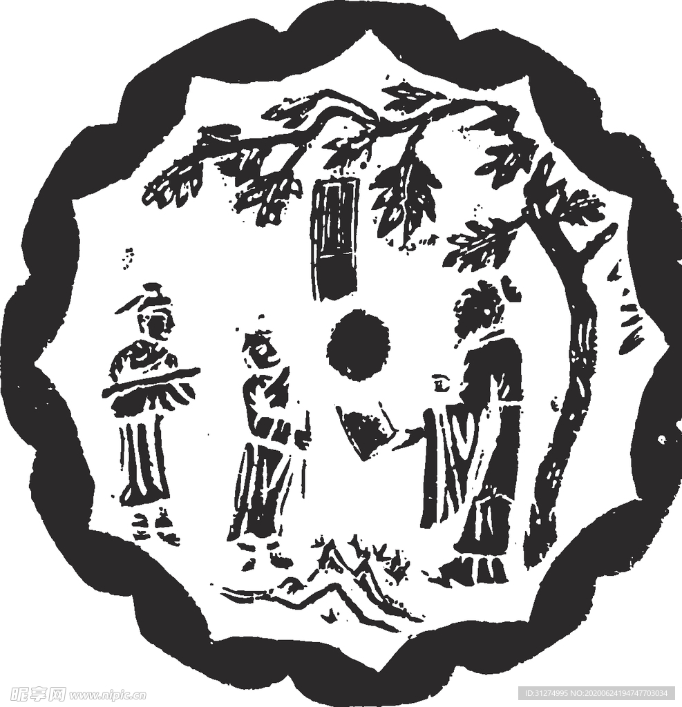 镂空花图案