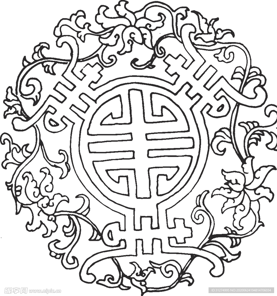 镂空花图案