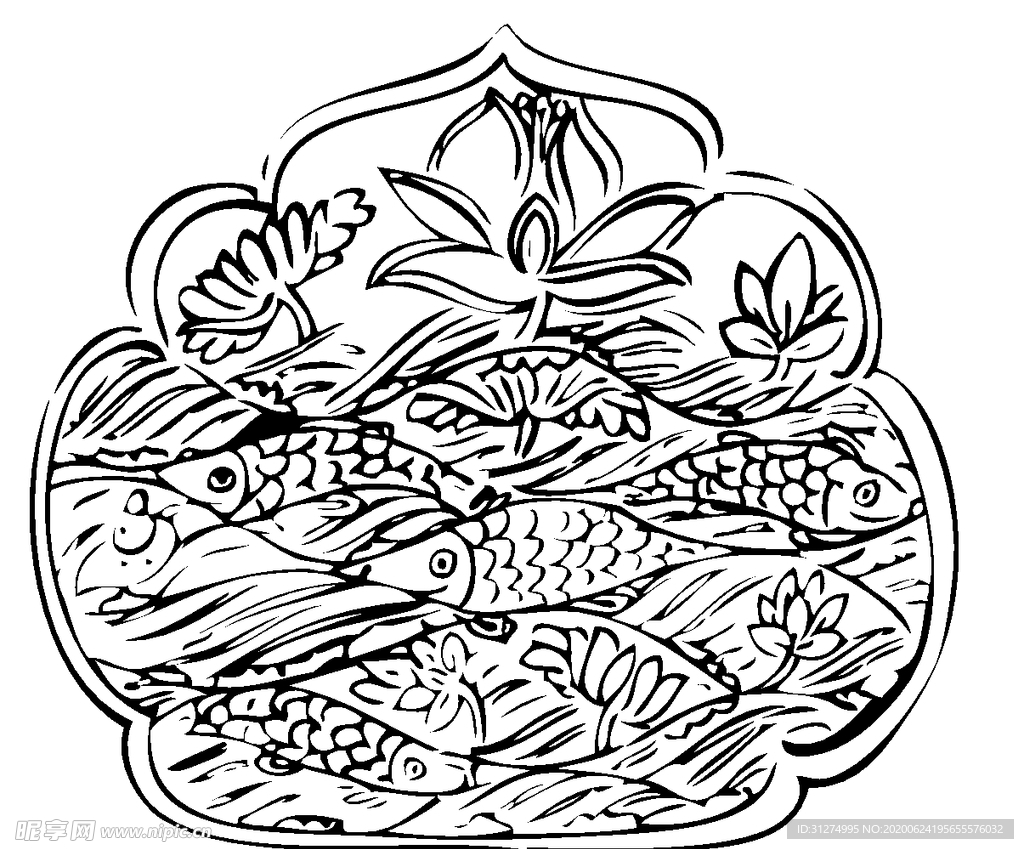 镂空花图案