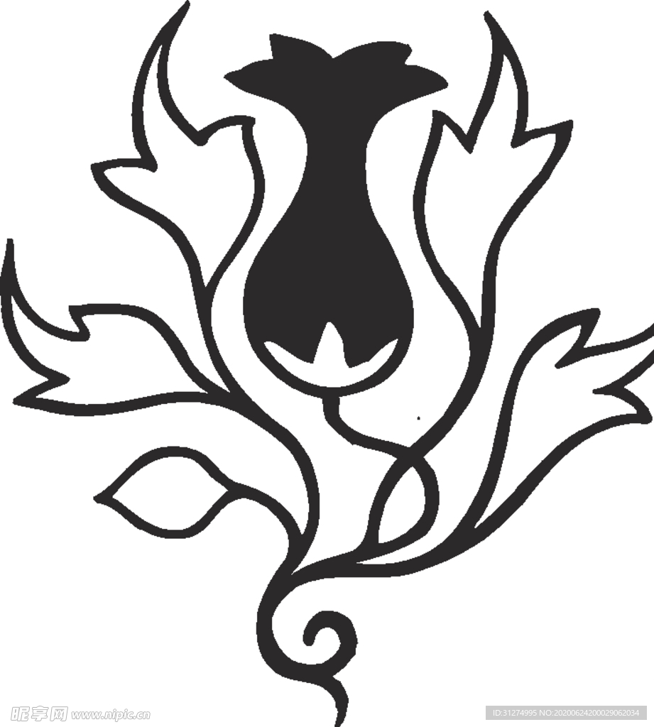 镂空花图案