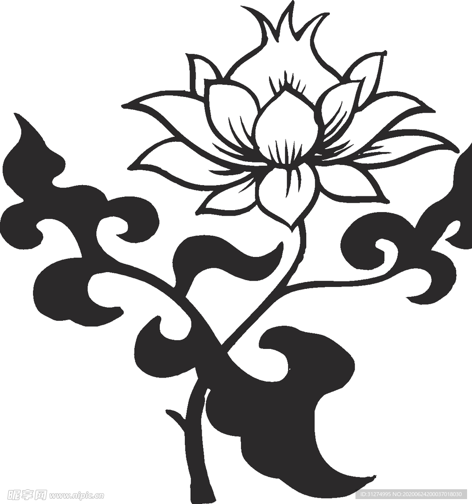 镂空花图案