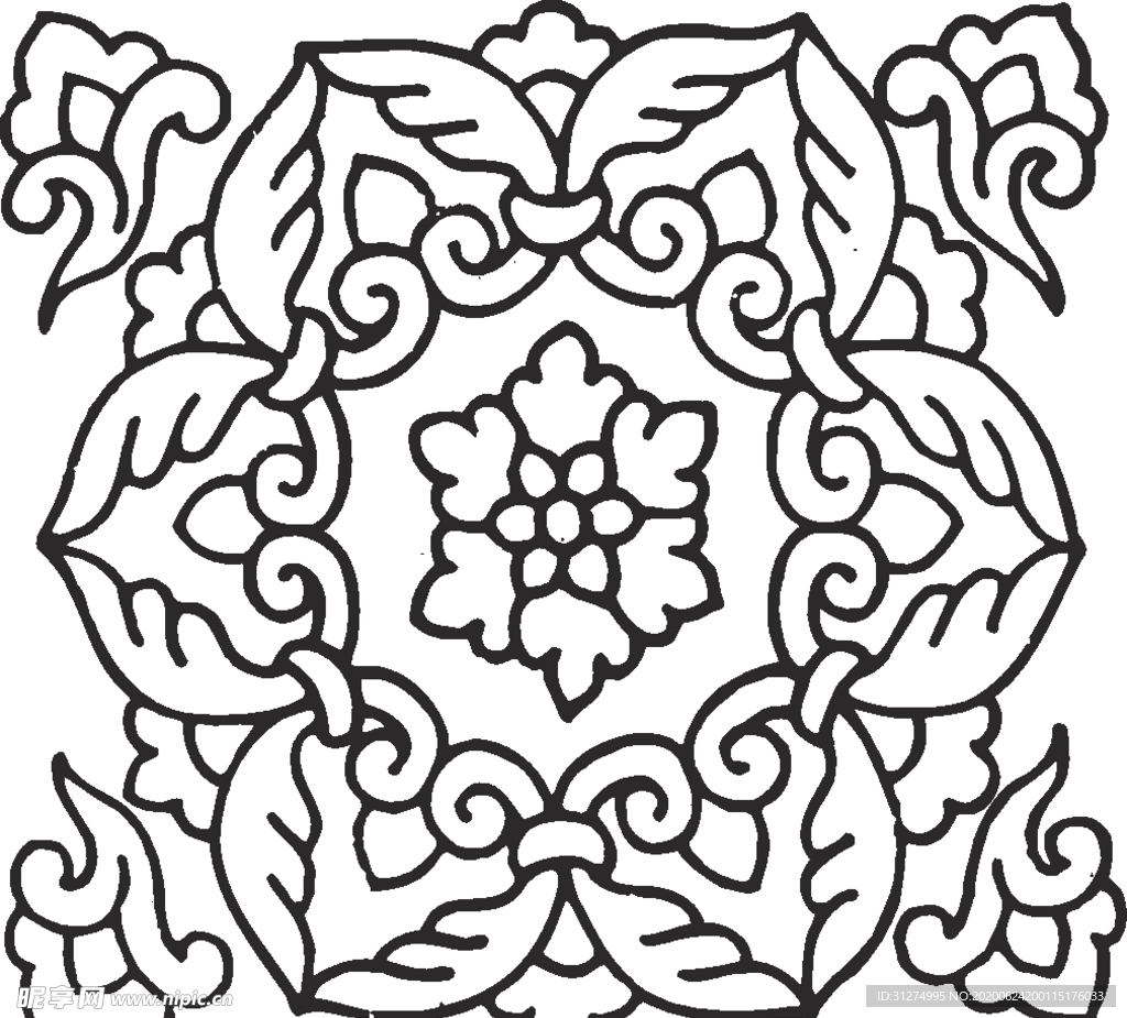 镂空花图案