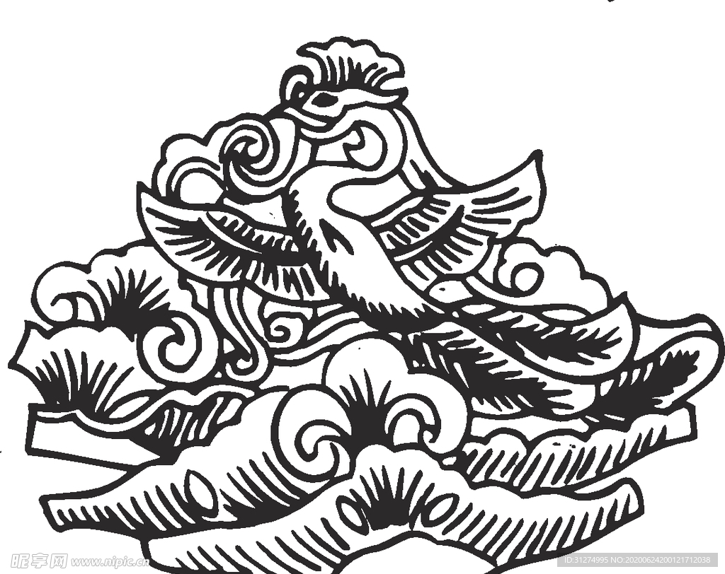 镂空花图案
