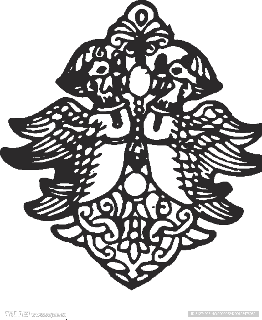 镂空花图案