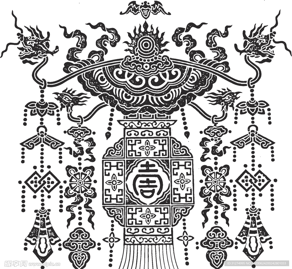 镂空花图案