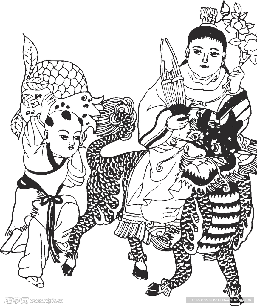 镂空花图案