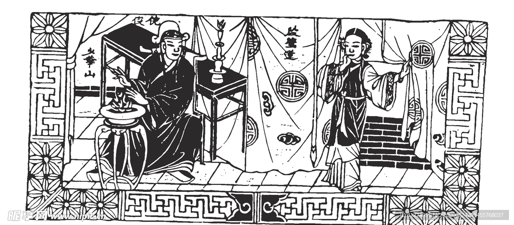 镂空花图案