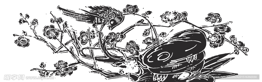 镂空花图案