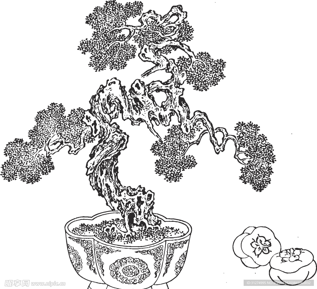 镂空花图案