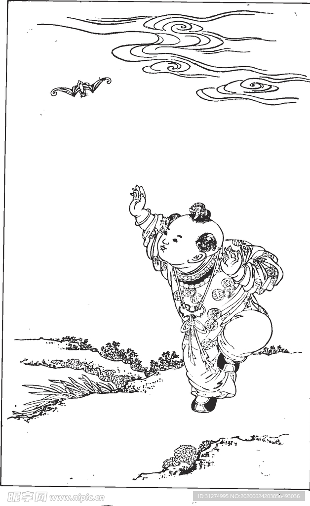 镂空花图案
