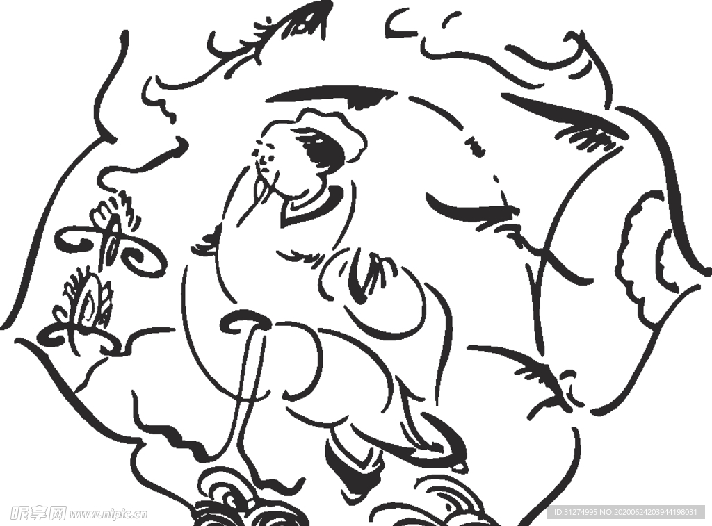 镂空花图案