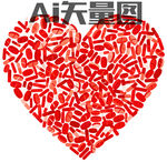 心形图案 药片