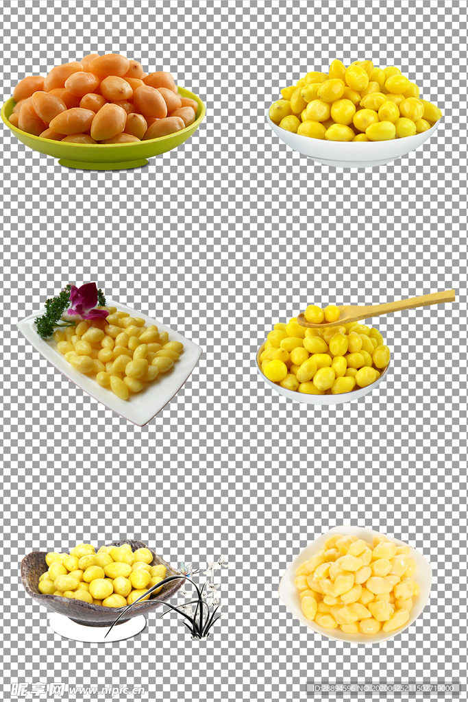 剥壳白果