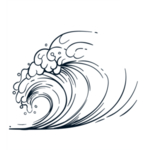 海浪波纹线条国风复古装饰素材