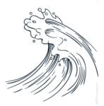 海浪波纹线条国风复古装饰素材