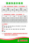 圆通快递价格表