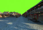古代市井街景分层素材