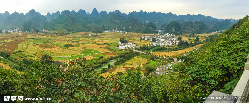 贵州万峰林景区风光全景