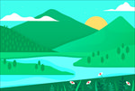 风景插画
