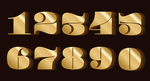 金色立体数字