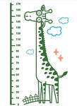 长颈鹿身高矢量图