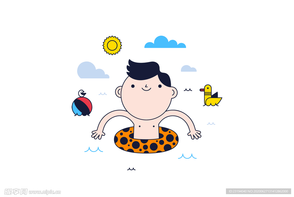 夏日游泳