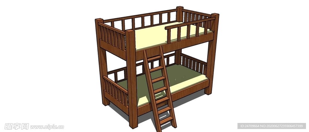 双层床skp模型