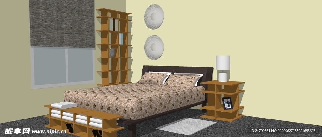 卧室skp模型
