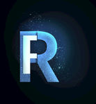 星空 创意 R字 设计 字母