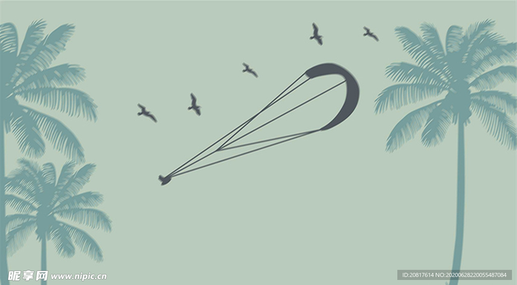 椰树降落伞