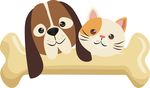 卡通狗  猫
