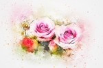 插画花