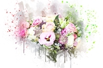 插画花