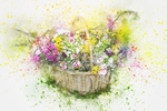 插画花