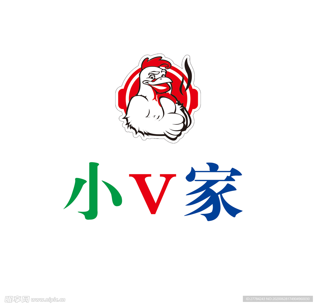 小V家火锅鸡LOGO