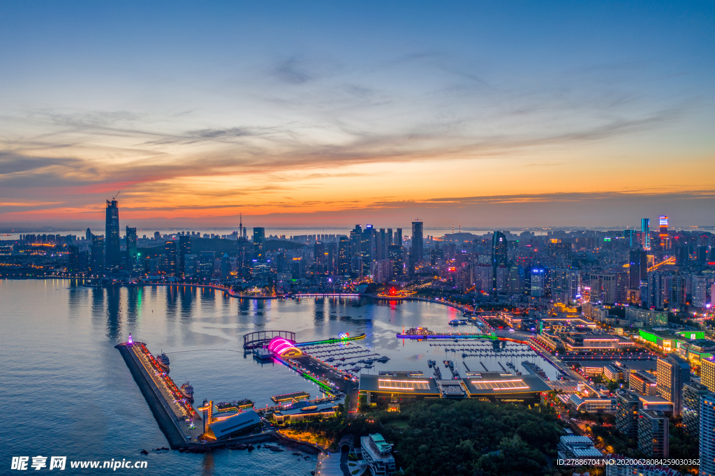 青岛城市夜景风光