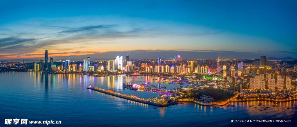 青岛城市夜景风光