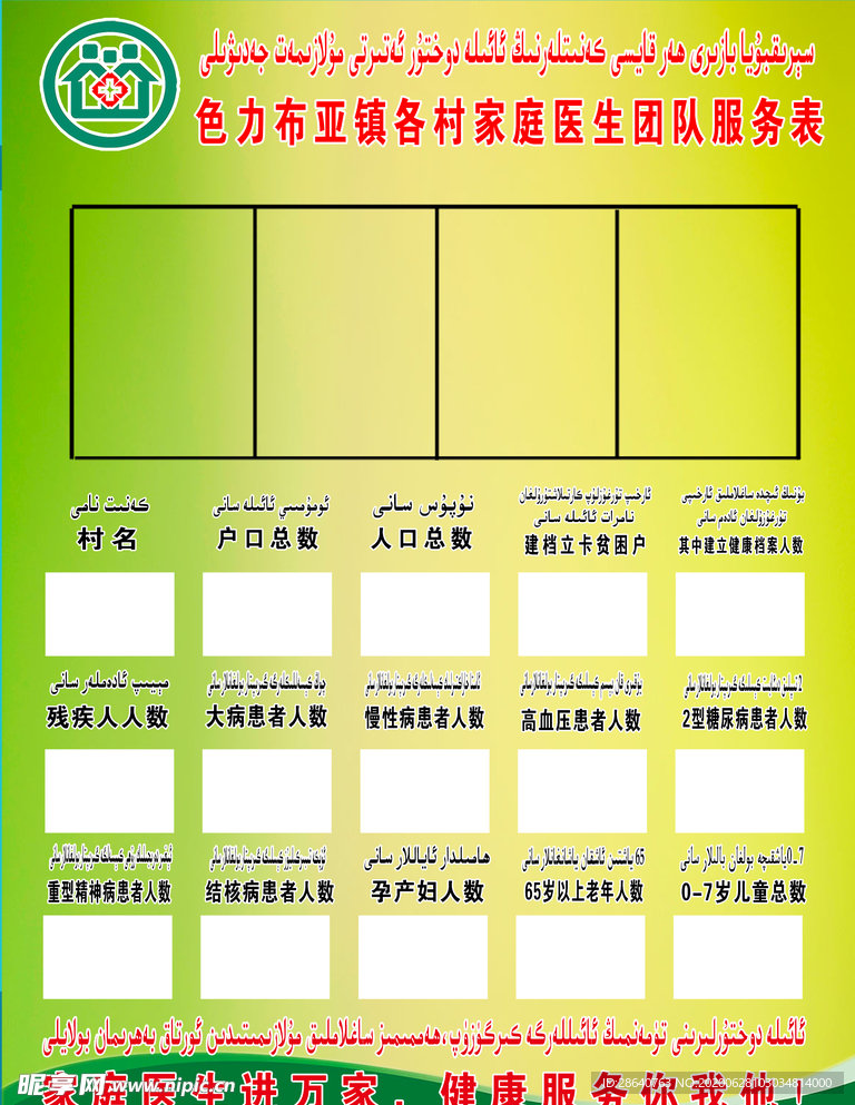 家庭医生服务表