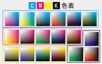 CMYK 色谱 色表  打印色