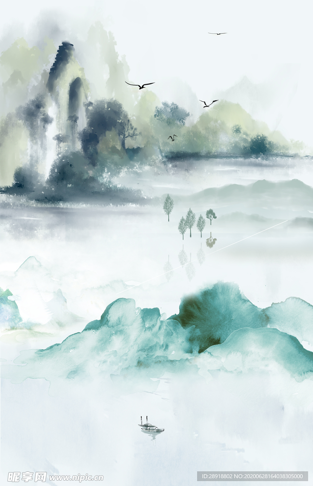 中式山水画