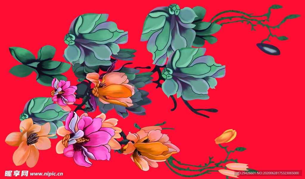 手绘花