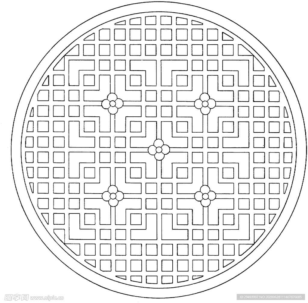 镂空花图案